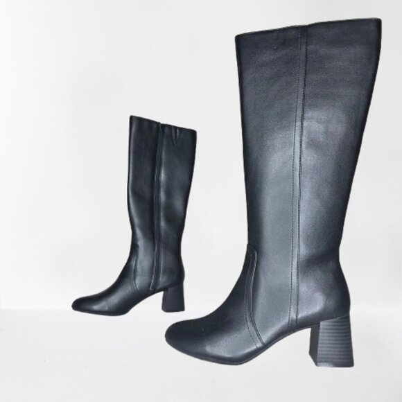 NWT Style & Co Women's Buffyy Flare Tall Black Boots - Picture 3 of 7